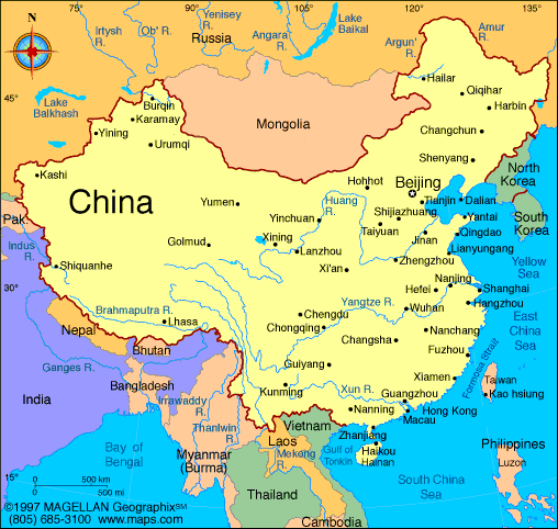 map of china