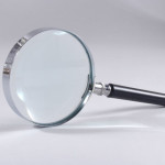 Magnifying glass to find tape